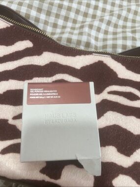 Haus Labs By Lady Gaga Pink and Brown Zebra Clutch